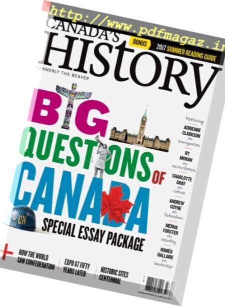 Canada’s History – June-July 2017 Cover