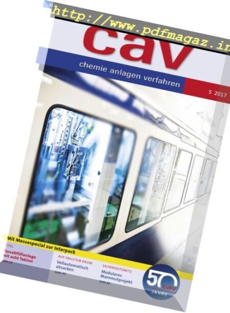 CAV Chemie Anlagen Verfahren – Nr.5, 2017 Cover