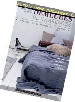 Demeures de Charentes – Janvier-Fevrier-Mars 2017
