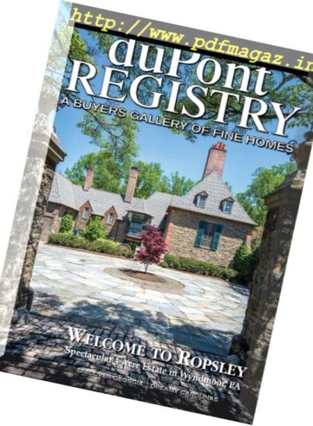 duPontREGISTRY Homes – July 2017 Cover