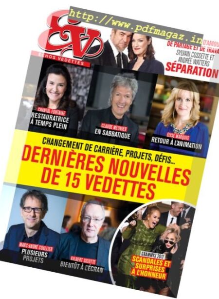 Echos Vedettes – 18 au 24 Fevrier 2017 Cover