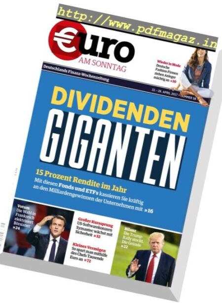 Euro am Sonntag – 22 April 2017 Cover