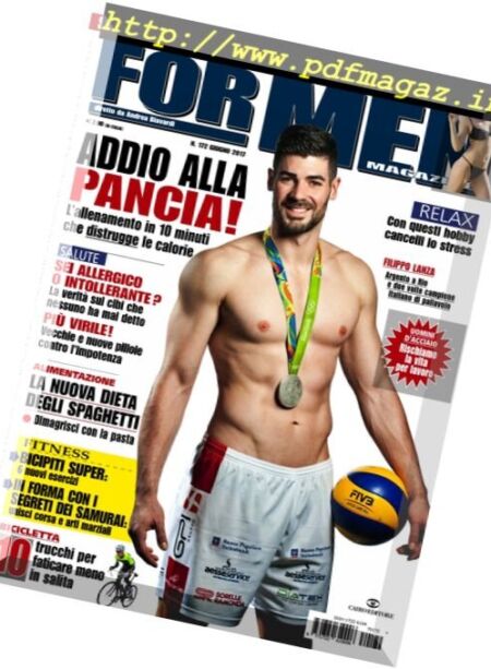 For Men Magazine – Giugno 2017 Cover