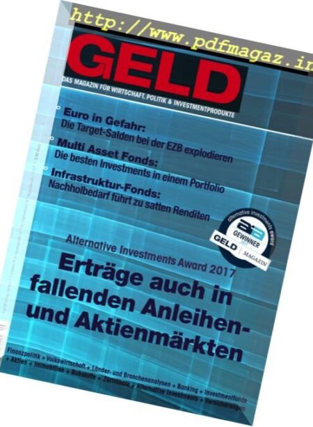 Geld Magazin – Mai 2017 Cover