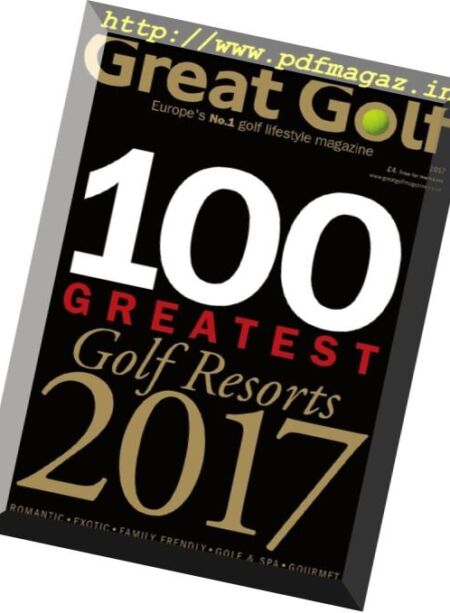 Great Golf – 100 Greatest Golf Resorts 2017 Cover