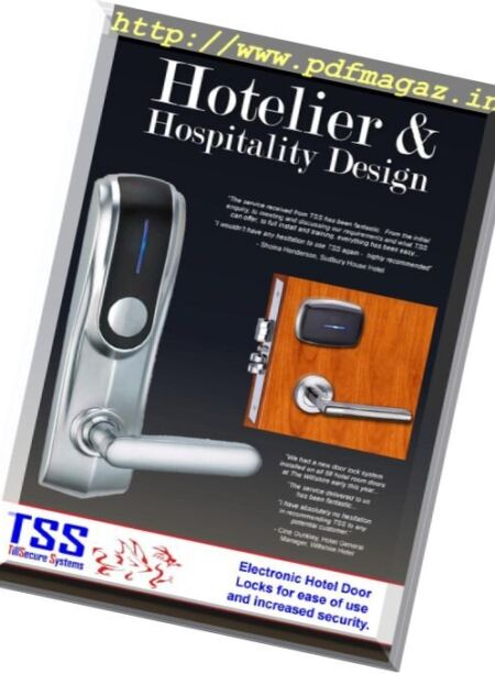 Hotelier & Hospitality Design – May 2017 Cover