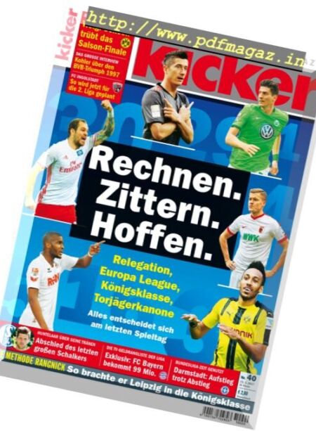 Kicker – 15 Mai 2017 Cover