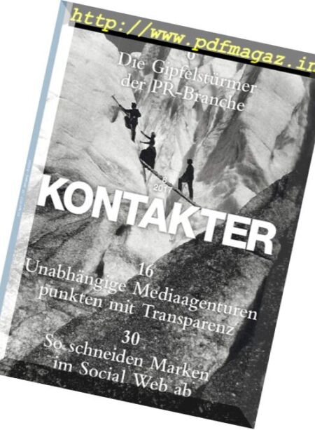 Kontakter – Nr.8, 2017 Cover