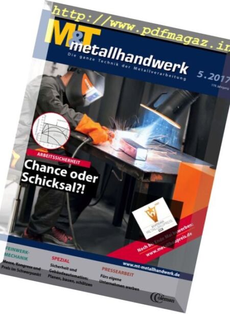 M&T Metallhandwerk – Nr.5, 2017 Cover