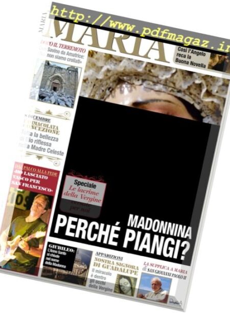 Maria – Novembre-Dicembre 2016 Cover