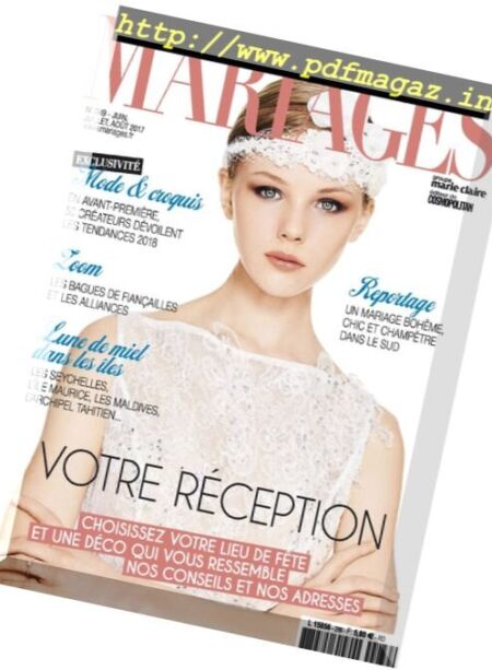 Mariages France – Juin-Aout 2017 Cover