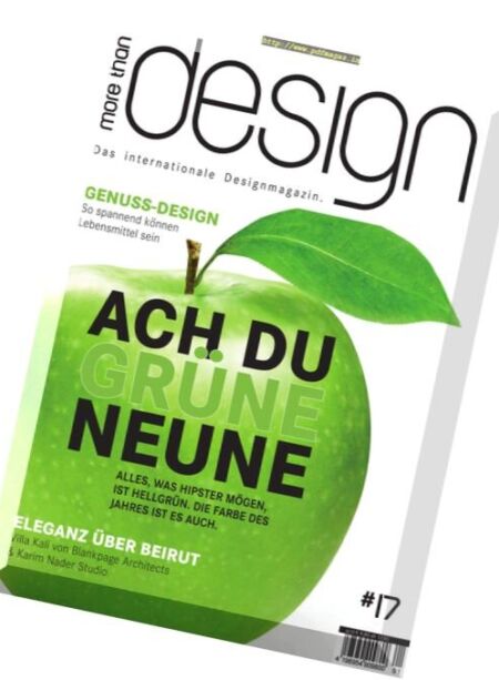More Than Design – Nr.17, 2017 Cover