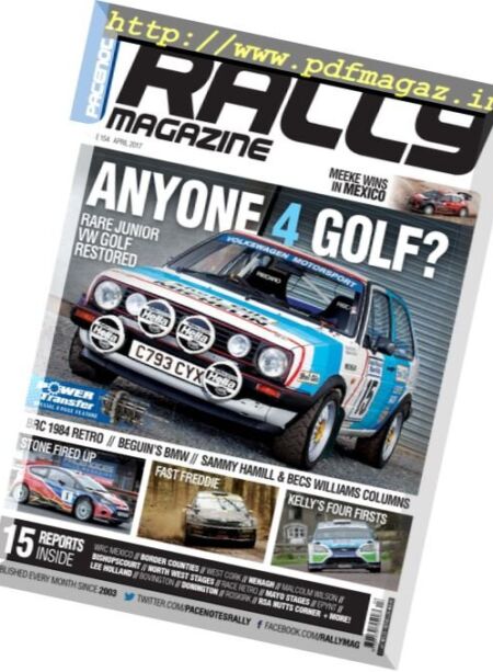 Pacenotes Rally Magazine – April 2017 Cover