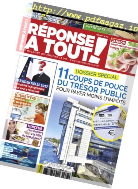 Reponse a Tout ! – Mai 2017 Cover