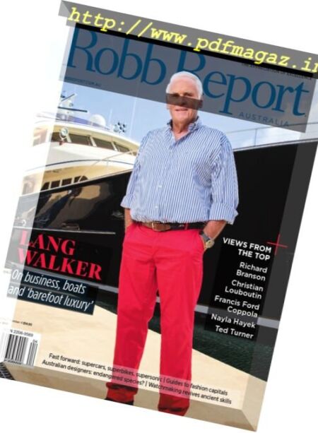Robb Report Australia – May 2017 Cover