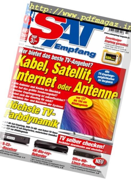 Sat Empfang – Juli-September 2017 Cover