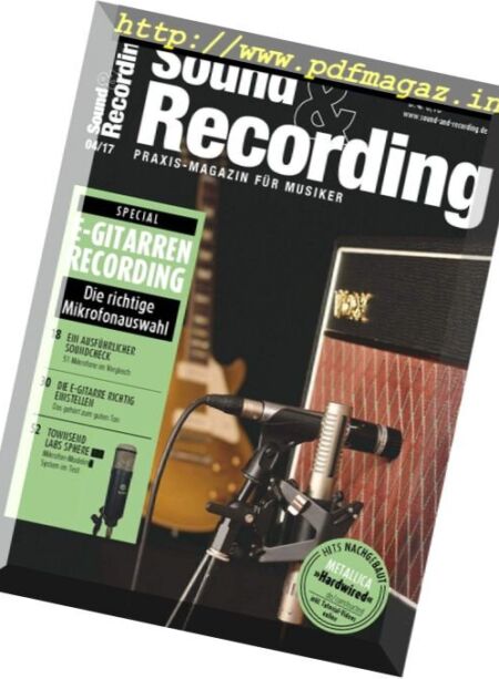 Sound & Recording – April 2017 Cover