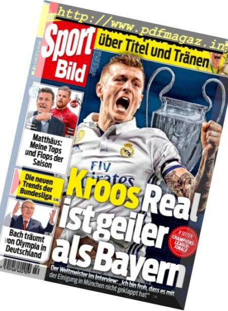 Sport Bild – 31 Mai 2017 Cover