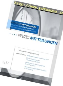 VIK Mitteilungen – Nr.2, 2017
