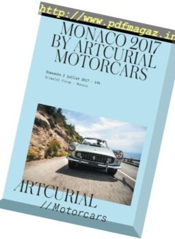 Artcurial Motorcars – 2-14 Juillet 2017