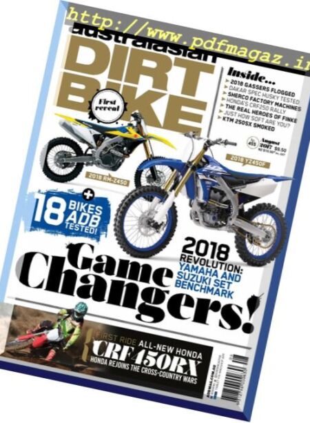Australasian Dirt Bike – August 2017 Cover