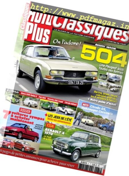 Auto Plus Classiques – Juin-Juillet 2017 Cover