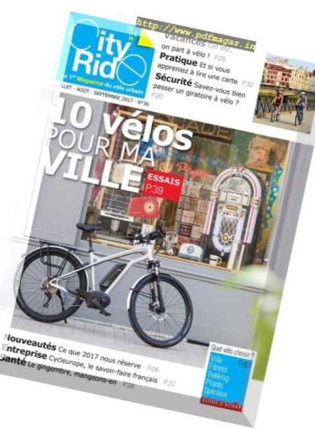 City Ride – Juillet-Aout-Septembre 2017 Cover