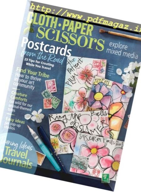 Cloth Paper Scissors – July-August 2017 Cover