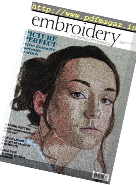 Embroidery Magazine – July-August 2017 Cover