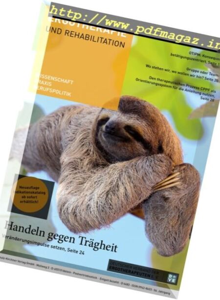 Ergotherapie und Rehabilition – Mai 2017 Cover