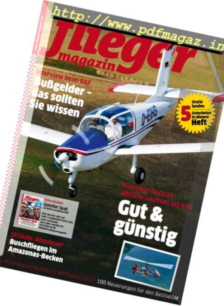 Fliegermagazin – Juni 2017 Cover