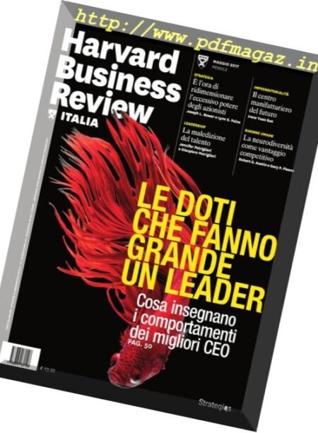 Harvard Business Review Italia – Maggio 2017 Cover