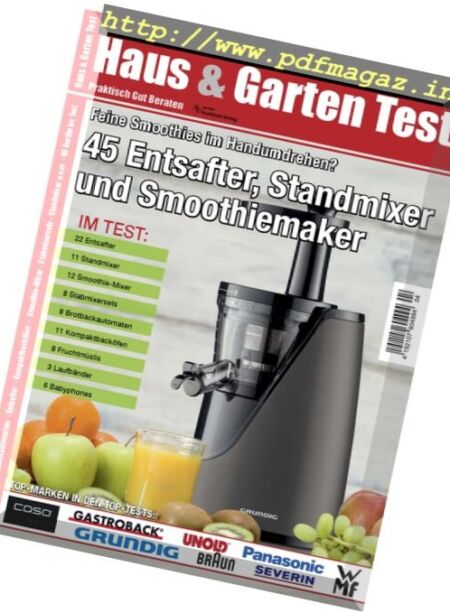 Haus & Garten Test – Juli-August 2017 Cover