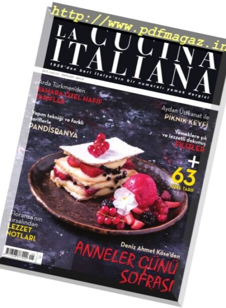 La Cucina Italiana Turkey – Mayis 2017 Cover