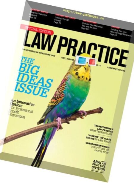 Law Practice – July-August 2017 Cover