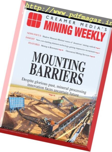 Mining Weekly – 26 May – 1 June 2017 Cover