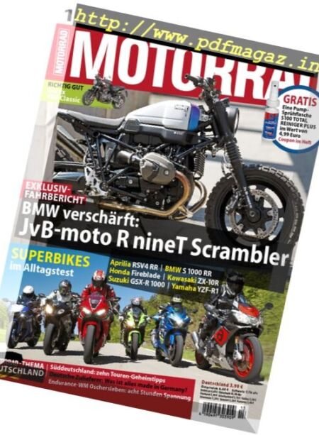 Motorrad – 9 Juni 2017 Cover