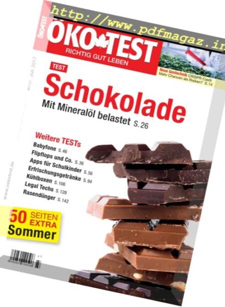 OkoTest – Juli 2017 Cover