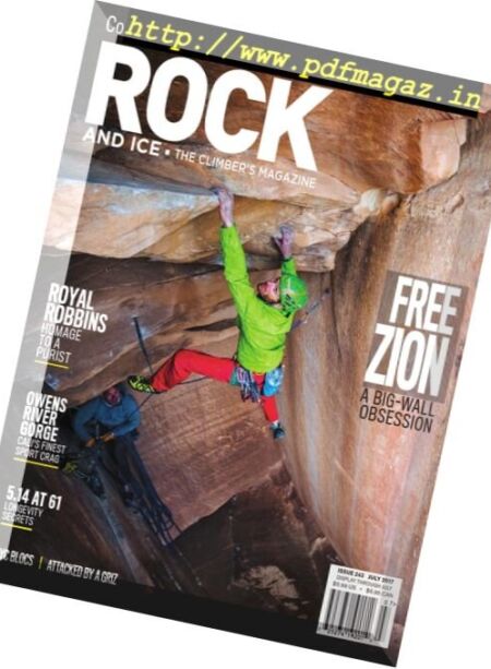Rock and Ice – July 2017 Cover
