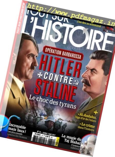 Tout Sur l’Histoire – Juillet-Aout 2017 Cover