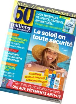60 millions de consommateurs – Juillet-Aout 2017