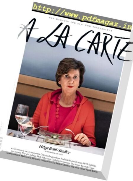 A La Carte – Sommer 2017 Cover