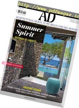 AD Architectural Digest Italia – Luglio-Agosto 2017