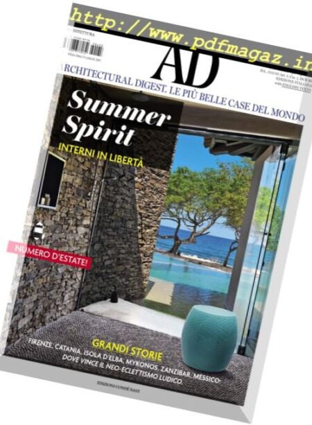 AD Architectural Digest Italia – Luglio-Agosto 2017 Cover