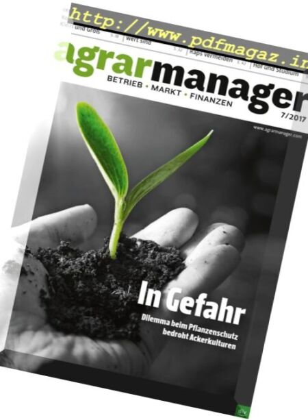 Agrarmanager – Juli 2017 Cover