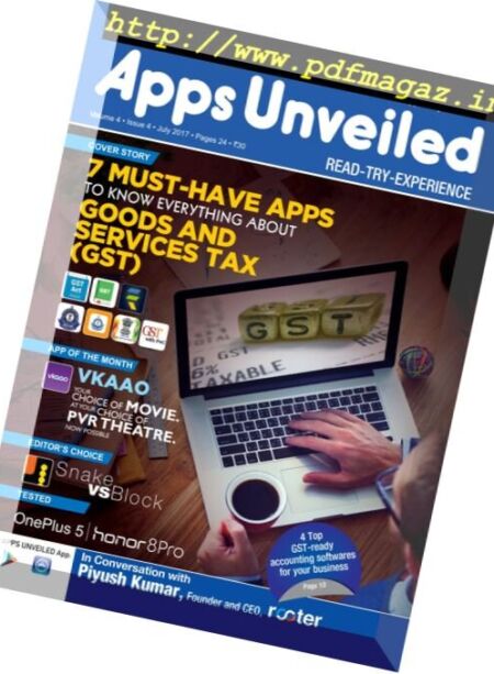 Apps Unveiled – July 2017 Cover