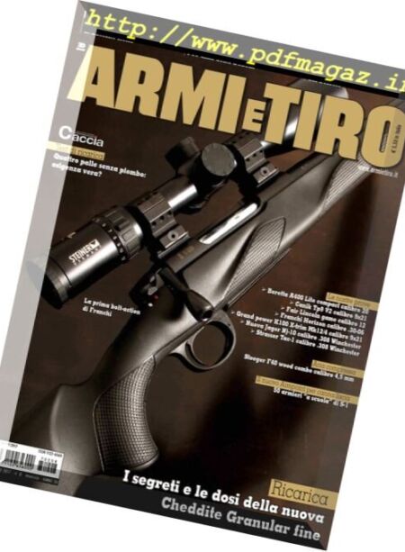 Armi e Tiro – Agosto 2017 Cover