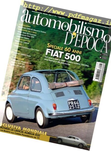 Automobilismo d’Epoca – Luglio 2017 Cover