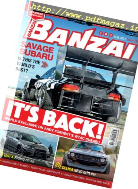 Banzai – August 2017 Cover