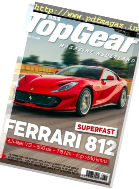 BBC Top Gear Netherlands – Augustus 2017 Cover